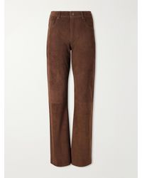Arma - Jean Suede Straight-Leg Pants - Lyst