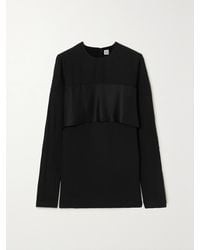 TOTEME - Blouse En Crêpe À Finitions En Satin - Lyst