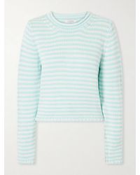 La Ligne - Mini Marina Cropped Striped Cotton Sweater - Lyst