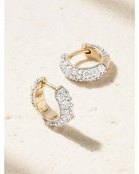 Lucy Delius - Chubby 14-Karat Diamond Hoop Earrings - Lyst