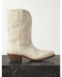 Golden Goose - Bottes Cowboy En Cuir À Broderies Low Wish Star - Lyst
