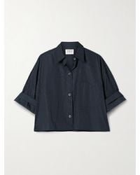 Twp - Next Ex Cropped Crystal-Embellished Cotton-Poplin Shirt - Lyst