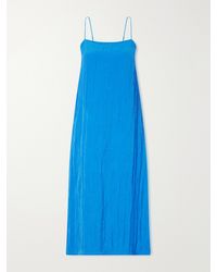Tibi - Crinkled Satin Midi Dress - Lyst