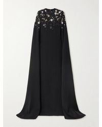 Zuhair Murad - Cape-Effect Embellished Cady Gown - Lyst