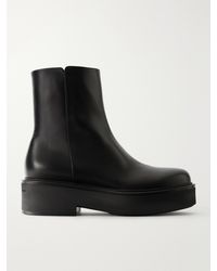 Gianvito Rossi - Hiro Bootie Leather Ankle Boots - Lyst