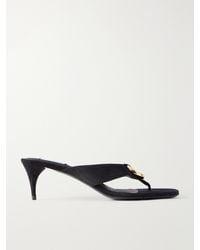 Alaïa - Infra 55 Embellished Suede Thong Sandals - Lyst