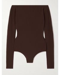 Alaïa - Off-The-Shoulder Stretch-Jersey Bodysuit - Lyst