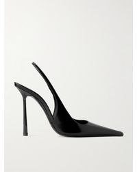 Saint Laurent - Vendôme Glossed-Leather Slingback Pumps - Lyst