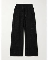 Calle Del Mar - Pointelle-Knit Wide-Leg Pants - Lyst