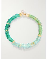 Lizzie Fortunato - Lita-Plated Quartz And Pearl Beaded Necklace - Lyst