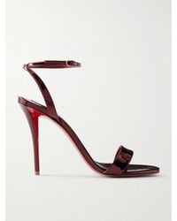 Christian Louboutin - Miss Z 100 Metallic Patent Leather Sandals - Lyst