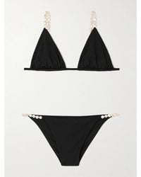 SARA CRISTINA - Pearl-Embellished Bikini - Lyst