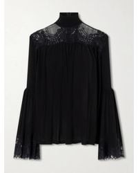 Zimmermann - Valiant Lace-Trimmed Blouse - Lyst