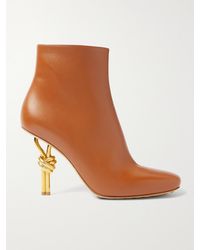 Bottega Veneta - Knot Leather Ankle Boots - Lyst