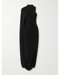Cult Gaia - Corsica Strapless Cape-Effect Stretch-Crepe Maxi Dress - Lyst