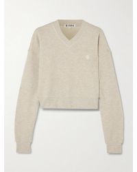 ÉTERNE - Embroidered French Cotton-Blend Terry Sweatshirt - Lyst