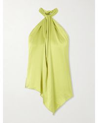 Aflalo - Safira Silk-Satin Halterneck Top - Lyst
