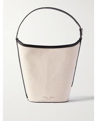 Proenza Schouler - Brant Leather-Trimmed Linen Bucket Bag - Lyst
