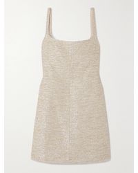 Emilia Wickstead - Tibby Metallic Bouclé-Tweed Mini Dress - Lyst