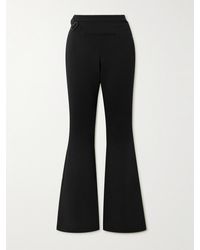 Courreges - Schlaghose Aus Einer Wollmischung Mit Schnalle Und Cut-Out - Lyst