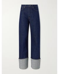Agolde - Big Cuff Mid-Rise Straight-Leg Jeans - Lyst