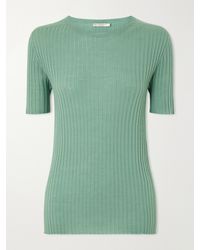 Kallmeyer - Ribbed-Knit Merino Wool T-Shirt - Lyst