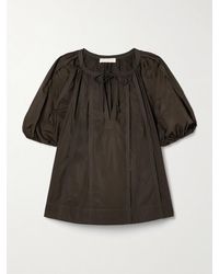 Ulla Johnson - Loli Oberteil Aus Baumwollpopeline Zum Binden Mit Raffungen Und Biesen - Lyst