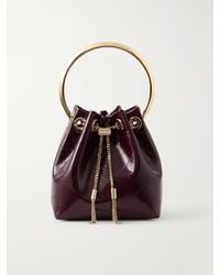 Jimmy Choo - Bon Bon Eel-Effect Leather Bucket Bag - Lyst