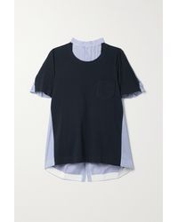 Femme Tops Tops Sacai T-shirt en coton Coton Sacai en coloris Noir 