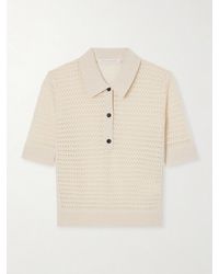 Maria McManus - Cashmere And Cotton-Blend Crocheted Polo Shirt - Lyst