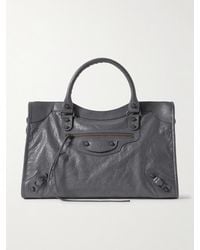 Balenciaga - Le City Medium Embellished Textured-Leather Tote Bag - Lyst