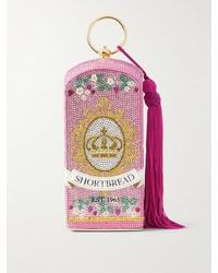 Judith Leiber - Clutch Aus Metall Mit Troddel Und Kristallen - Lyst