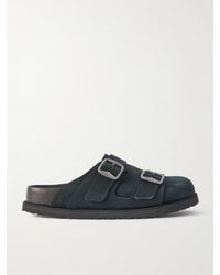 Birkenstock - 222 West Buckled Suede Clogs - Lyst
