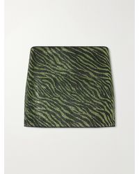 Oséree - Animalier Metallic Stretch-Knit Mini Skirt - Lyst