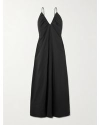 Rohe - Maxikleid Aus Crêpe Aus Einer Seidenmischung Mit Freier Rückenpartie Und Raffungen - Lyst