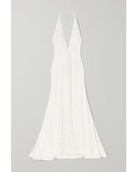Michael Lo Sordo Alexandra Robe Aus Crêpe De Chine Aus Seide - Weiß