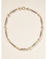 Lucy Delius - Double Diamond Stirrup Rhodium-Plated 14-Karat Diamond Necklace - Lyst