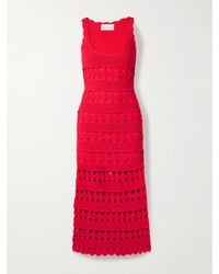 Cara Cara - Joan Crocheted Cotton Midi Dress - Lyst