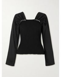 Mother Of Pearl - Net Sustain Virginia Embellished Tencel Lyocell-Blend Twill And Stretch Organic Cotton Top - Lyst