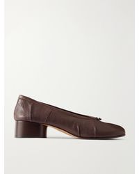 Maison Margiela - Tabi Ballerina Split-Toe Leather Pumps - Lyst