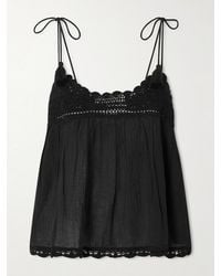 Ulla Johnson - Bermuda Tasseled Crochet-Trimmed Cotton Top - Lyst