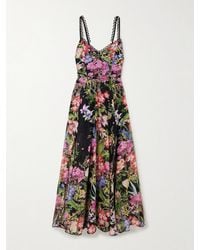 Charo Ruiz - Iraso Floral-Print Cotton-Blend Voile Maxi Dress - Lyst