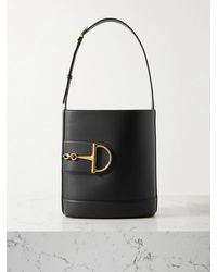Gucci - 73 Small Horsebit Embellished Leather Bucket Bag - Lyst