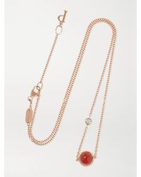 Piaget - Possession 18-Karat Rose, Carnelian And Diamond Necklace - Lyst