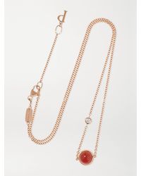 Piaget - Possession 18-Karat Rose, Carnelian And Diamond Necklace - Lyst