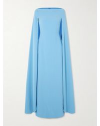 Solace London - Sadie Cape-Effect Crepe Gown - Lyst