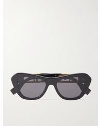 Fendi - O'Lock Cat-Eye Acetate And-Tone Sunglasses - Lyst