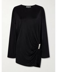 The Attico - Gathered Satin Mini Dress - Lyst