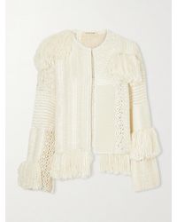 Heirlome - Quinn Fringed Crocheted Silk-Blend Jacket - Lyst