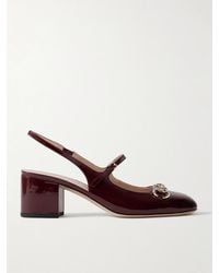 Gucci - Lady Mary-Jane-Pumps Aus Lackleder Mit Horsebit-Detail - Lyst